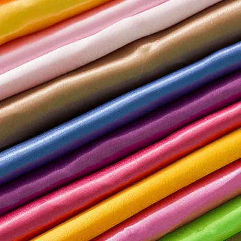 

145cm*90cm Solid Color Imitated silk Cloth satin Fabric Polyester Silk Fabric For Party Dress Faux Silk Satin Fabric