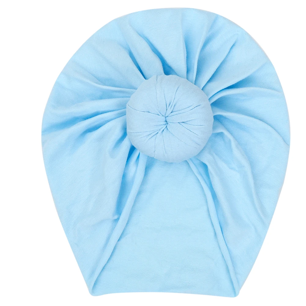 Monocromático Cotton Donuts Baby Turban Hat para