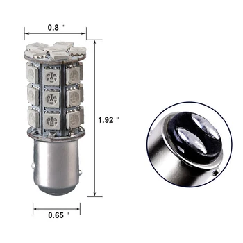

Replacement Car LED Lights Set Kit Pure Red DC 12V Brake Stop Lamp 4pcs 1157 5050 Tri-Cell 27-SMD