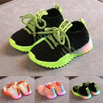 

Toddler Infant Kids Baby Girls Boys Mesh LED Light Luminous Sport Shoes Sneakers Led Luminous Sport Run Sneakers Shoes '