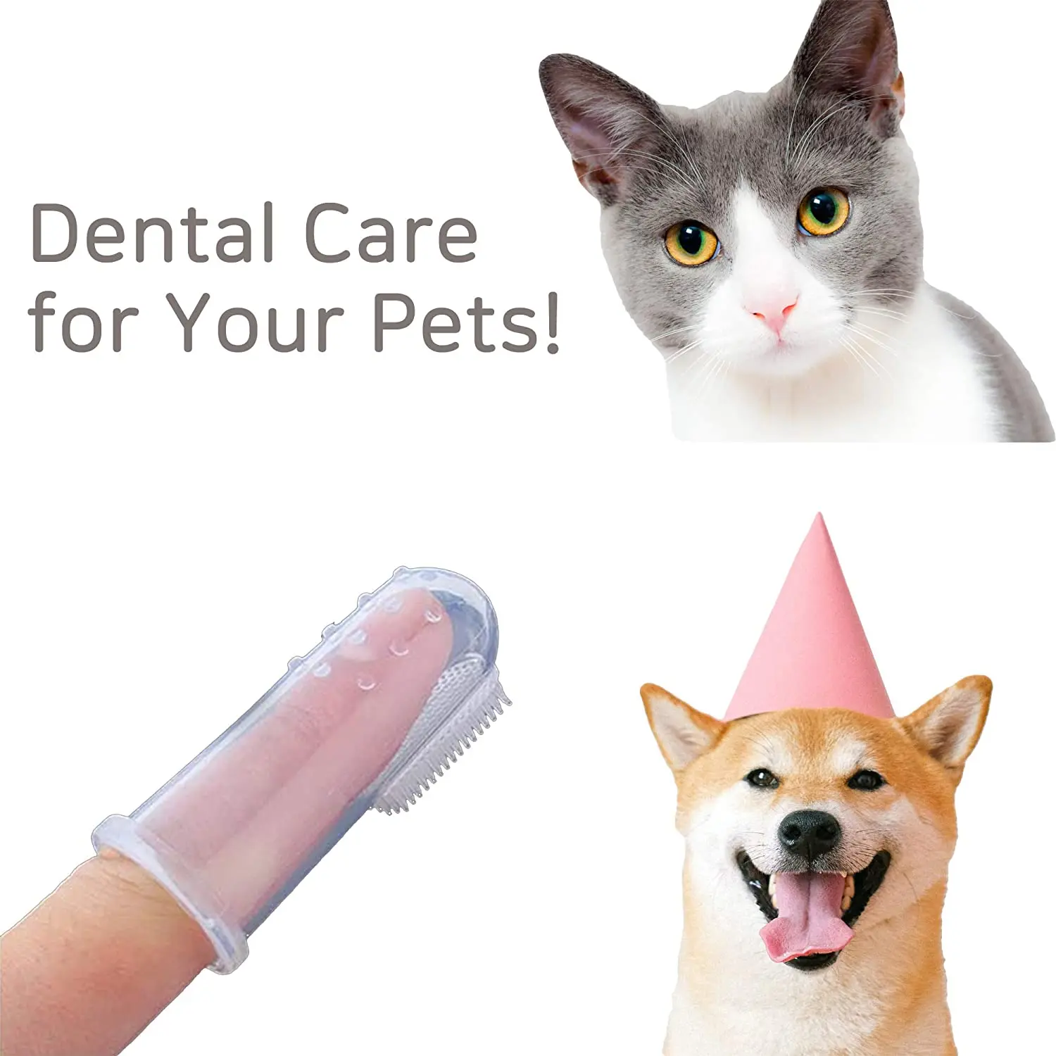 Extra Soft Pet Finger Toothbrush for Dogs &amp Cats Professional Dog Cat Dental Hygiene Pets |
