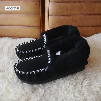 

The latest European high-quality women's shoes in 2019, real sheepskin, 100% natural wool, free delivery, two colors
