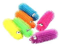 Brinquedo de descompressão luminosa caterpillar animal led elétrica dos desenhos animados ventilação bola luz sabre brinquedos de estresse brinquedos