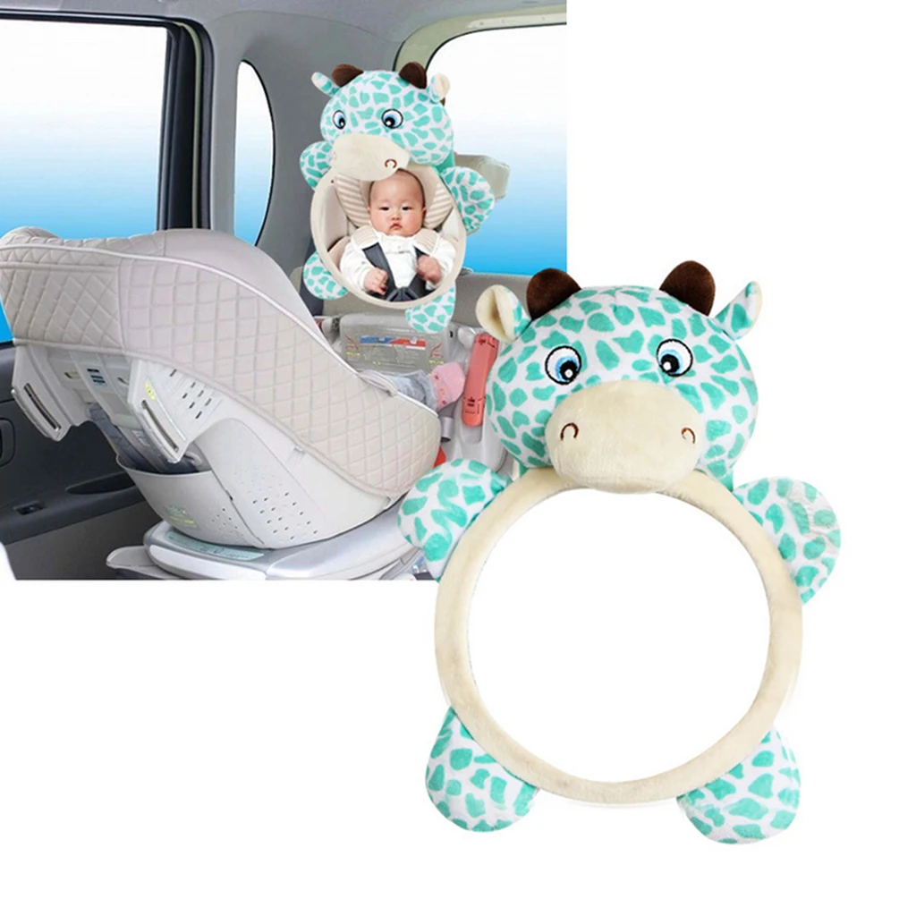 Soft Cow Framed Baby Car Mirror, Kids Car Seat Mirror Rear Facing Mirrors Baby Car Safty Mirror Clear View Baby