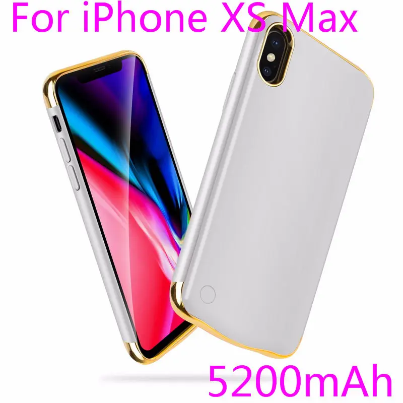 XS Max-Silver Тонкий чехол для зарядного устройства из матовой кожи для iPhone X XS Max XR Чехлы для портативного зарядного устройства внешняя задняя крышка для зарядки аккумулятора Funda - Цвет: XS Max-Silver