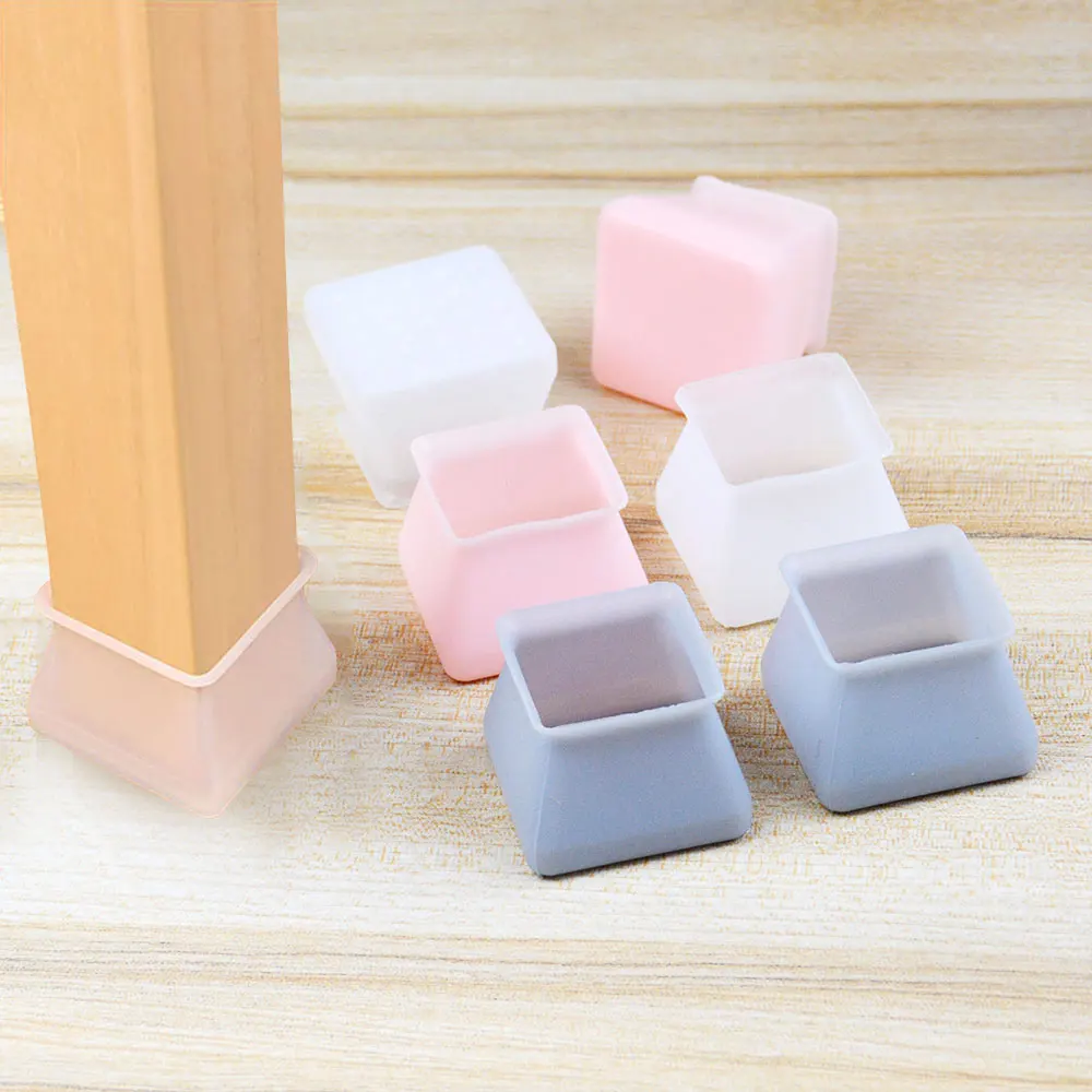 Chair accessories Table Chair Leg Silicone Cap Pad Furniture Table Feet Cover Floor Protector household leg full protection afbeelding