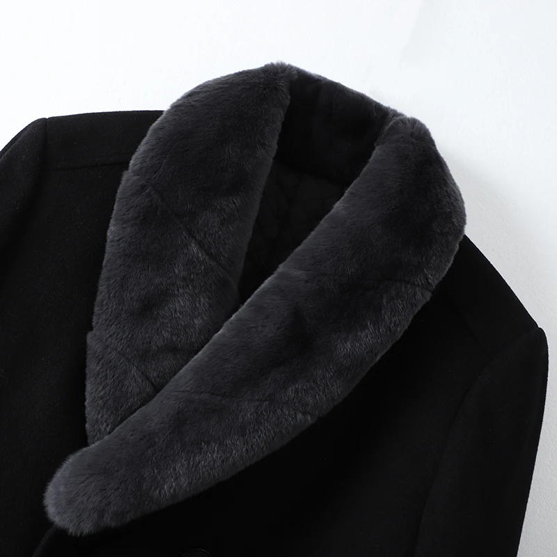 New Casual Long Pea Coat Men
