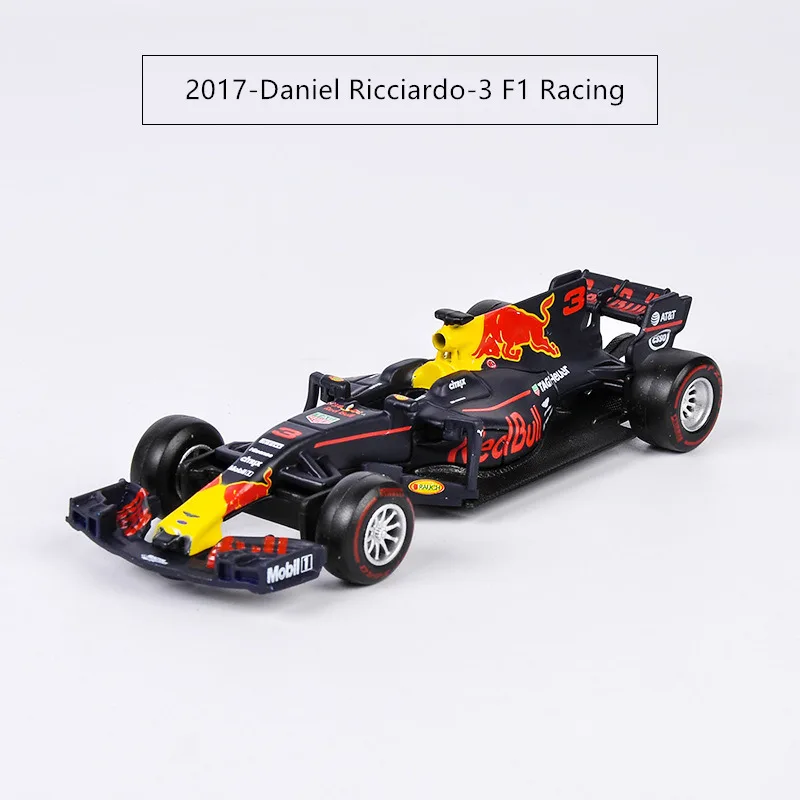 Bburago 1:43 Ferrari F1 12 стиль имитация сплава супер игрушка модель автомобиля для с рулевым колесом управления переднего колеса рулевого управления - Цвет: 2017-Red Bull-3