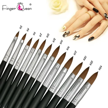 

Nail brush 100% pure Kolinsky black crystal nail pen mink hair watercolor pen nail brush 12 Sizes
