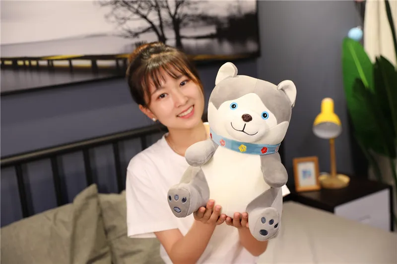 35/45/55 см Лидер продаж Kawaii Косплей SHiba/Хаски/мопса мягкие игрушки милые большие собаки плюшевые куклы хорошее качество подарок на день рождения для Для детей - Цвет: husky