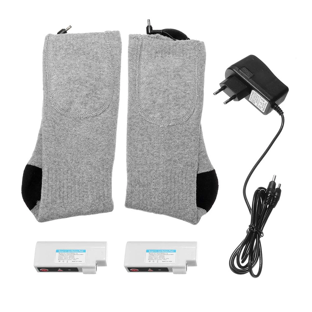 Outdoors Electric Heated Socks Cotton Sport Ski Socks Men Women Winter Best Rechargeable Battery Operated Electric Socks