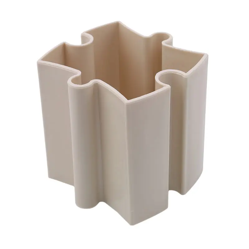 beige Полезный Счастливый DIY сшивание Косметическая Ручка коробка для хранения Макияж Кисти держатель стол настольные офисы Коробка Для Хранения Чехол 1 шт - Цвет: beige