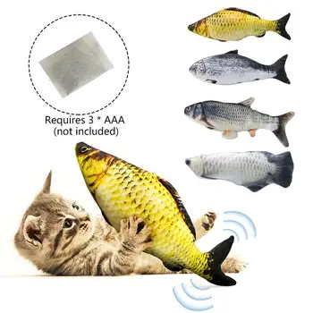 

Electric Beating Wagging Fish Cat Toy Wagging Fish Electric Simulation Fish Toy Catnip Cat Chew Toy Jumping Toy