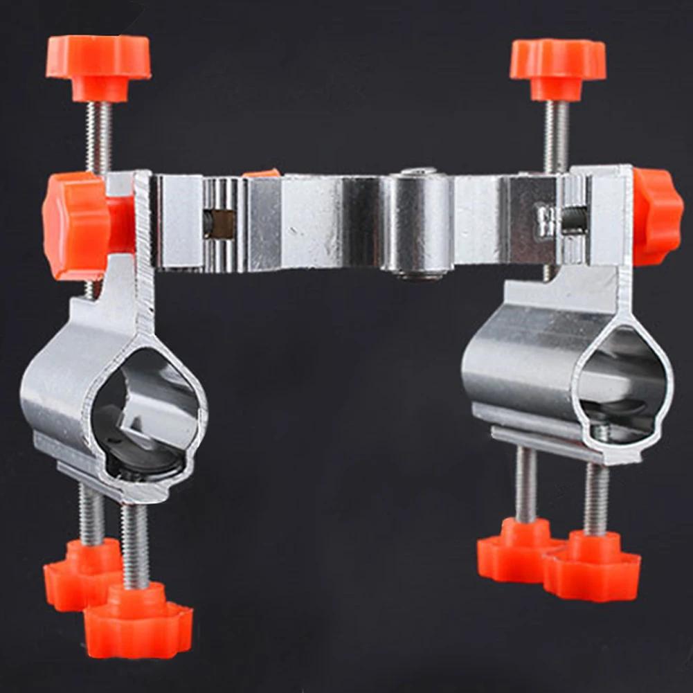 

Double Umbrella Clamp Support Adjustable Angle Rod Rack Mount Accessories Fishing Chair Stand Durable Aluminum Alloy Connector