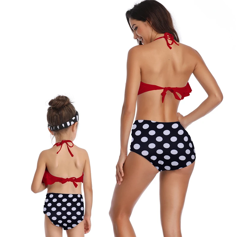 high leg bikini set Matching Family SwimwearMother Girl Bikini Swimsuit For Mom and Daughter Swimsuits Female Children Baby Kid Beach Bathing Suits Bikini Sethigh waisted bikini set