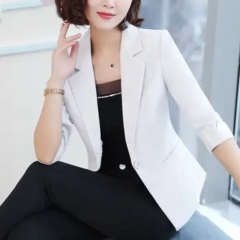

Small suit women's long sleeve short coat suit versatile temperament leisure spring and autumn Korean new slim coat