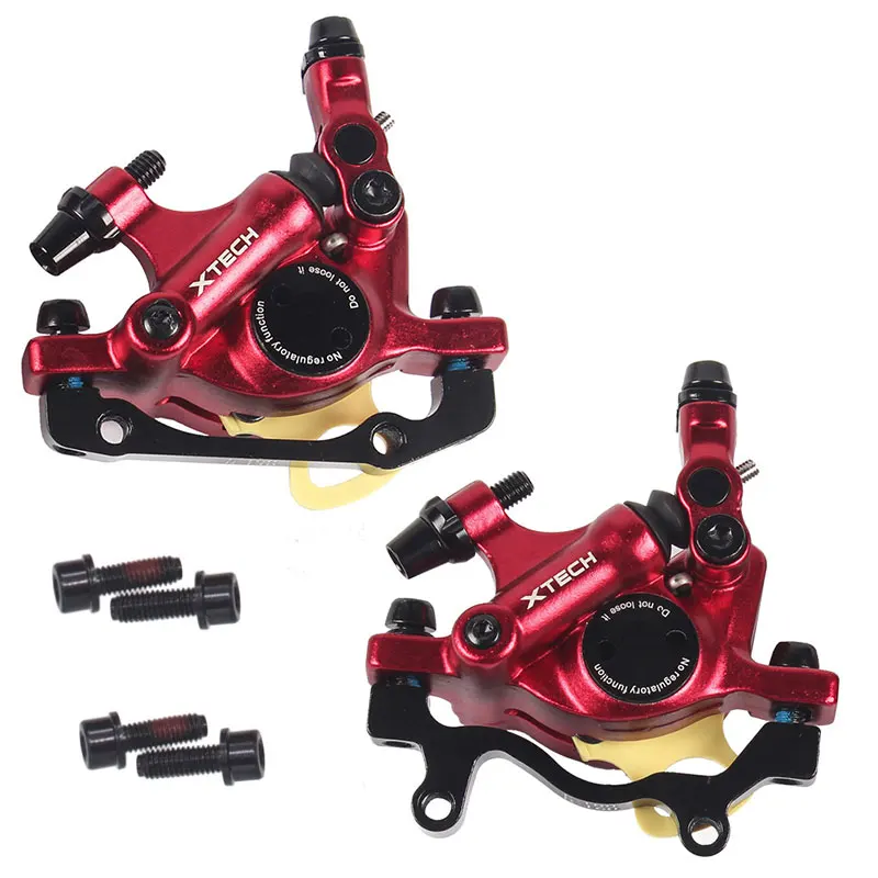 1 Pair Red ZOOM HB100 MTB линия Тяговая гидравлическая Дисковая тормозная штангенциркуль масляный дисковый тормозной суппорт электрический скутер дисковый тормоз набор для Xiaomi M365 - Цвет: 1 Pair Red