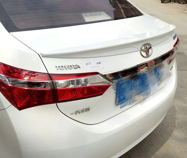 Спойлер для toyota corolla, задний багажник, крыло до, высококачественный АБС-пластик, спойлер, по цвету грунтовки