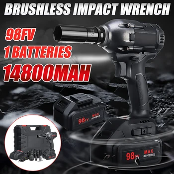 

98VF Cordless Electric Screwdriver Household Lithium Battery Rechargeable Screwdriver Drill 1/2'' Electric Wrench Power Tool