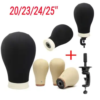 

20"/23"/24"/25" Canvas block head Mannequin Head weft/wig display style styling manikin head cork inside dryer 31cm Tall