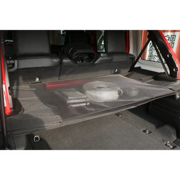 

Tonneau Cover with Storage Net for Jeep Wrangler JLU 4 Door 2018+ Rear Trunk Anti-Theft Protection Privacy Partition Space