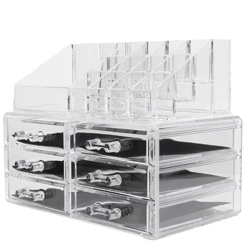 

1 Pc Cosmetics Storage Holder Large Sundries Box Desktop Organizer (White)