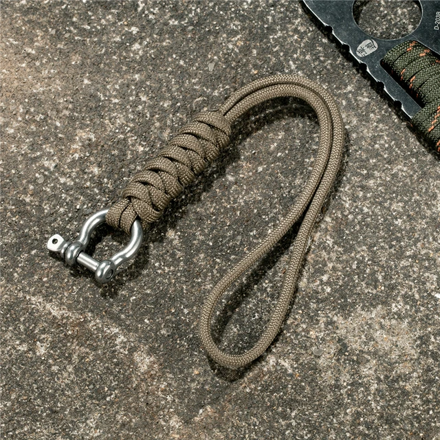 Thin Red Line Paracord Keychain with Carabiner Hook – Ten8 Solutions