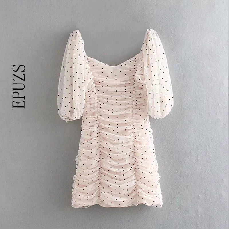 Сексуальное платье женское элегантное облегающее в горошек для клувечерние