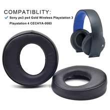 Replacement Earpads for Sony PS3 PS4 Gold Wireless Playstation 3 4 CECHYA 0083 Stereo 7 1 Virtual Surround Headphone Headset