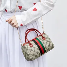 Новинка, модная женская сумка, подушка в стиле ретро, с принтом букв, сумка на одно плечо, на цепочке, на ремне, портативная Диагональная Сумка