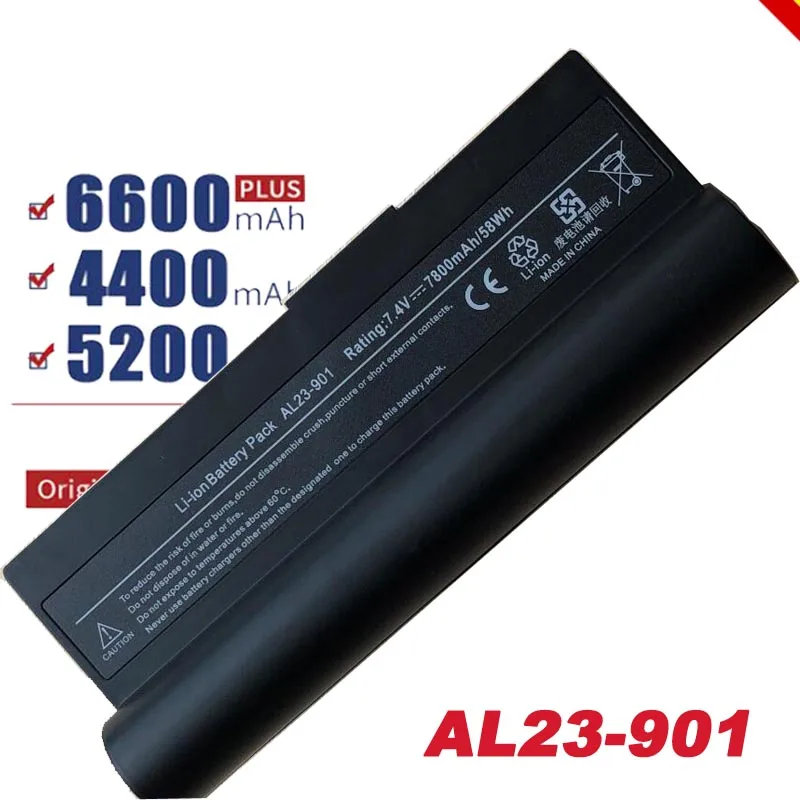 

7.4v 7800mAh Laptop Battery for Asus Eee PC EPC 901 904HD 1000 1000H 1000HD 870AAQ159571 AL23-901 AL24-1000 AP23-901 Free Shippi