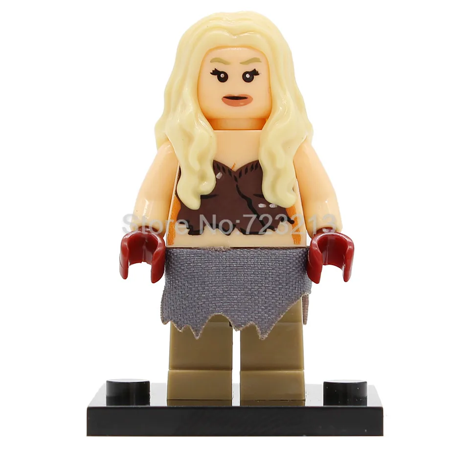 Одиночная Игра престолов фигурка Khai Drago Daenerys лорд Варис Эддард Старк белый Уокер Jaime строительный блок модель игрушки - Цвет: Daenerys Targaryen