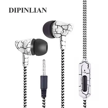 

Hot Sales 3.5mm Jack Crack Colorful Earphone in-Ear with Microphone Super Bass Earbuds Earphones