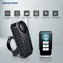 Alarme antivol pour vélo, Vibration 113db, son, télécommande, étanche, avec Clip fixe, système de sécurité pour moto et vélo