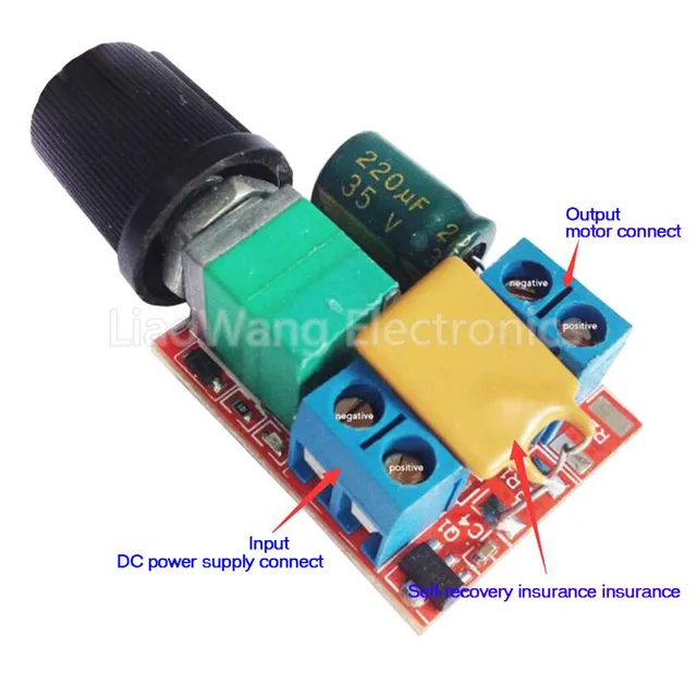 Mini PWM 5A 90W DC Motor Speed Controller Module DC-DC 3V-35V Price In BD - Foto 4