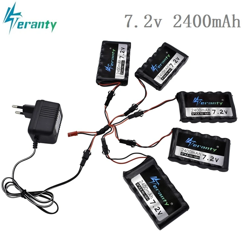 Teranty 7,2 v 2400mah NIMH аккумулятор 7,2 v Ni-MH аккумулятор для радиоуправляемых игрушек, автомобилей, лодок, пистолета, танка, грузовиков, поездов, радиоуправляемая игрушка, Модель аккумулятора 1 шт