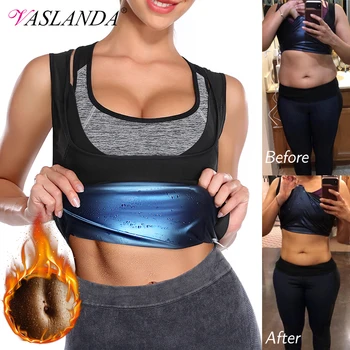 

Women's Sweat Vest Compression Shirt Slimming Body Shaper for Weight Loss Sauna Tank Top Shapewear Tummy Control Fat Burner