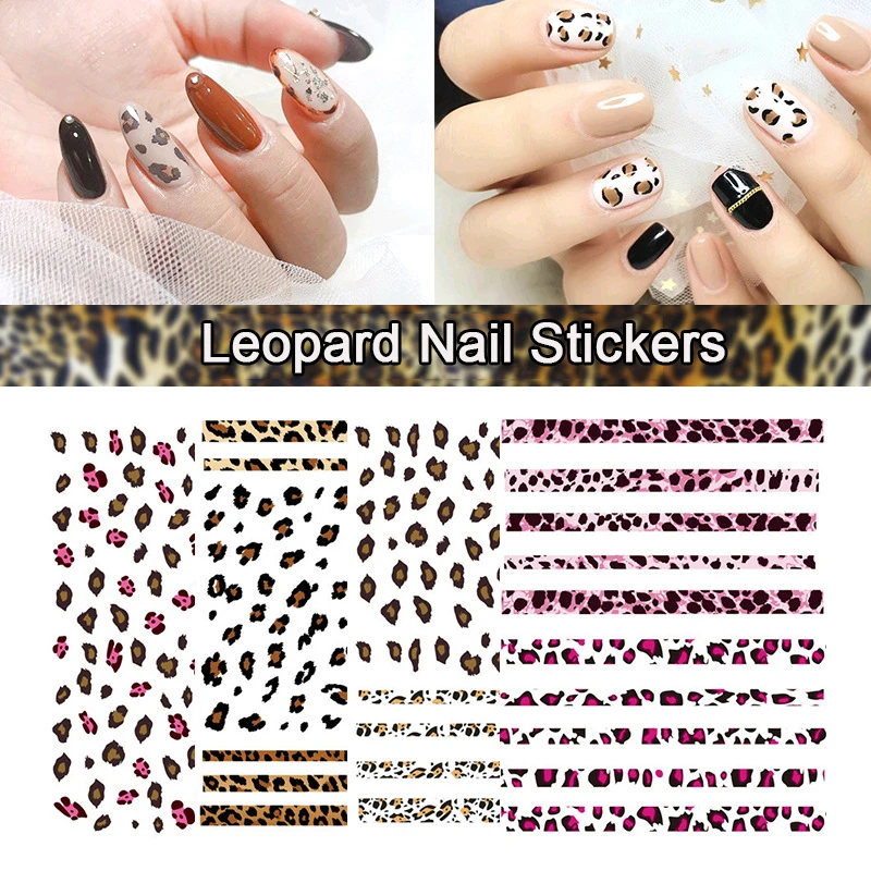 

Nusx 1 Sheet Muiti-color Leopard Nail Art Water Transfer Stickers Decals Beauty Full Wraps Manicure Decoration Accessory ST007