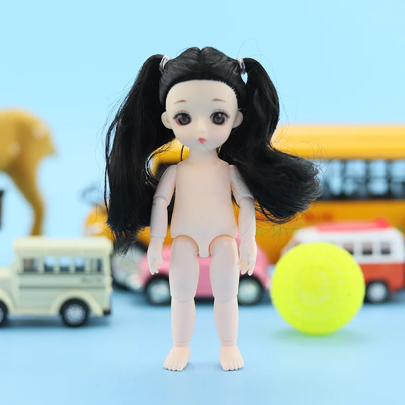 Новая кукла Bjd 1/12 16 см 13 подвижные суставы изменение макияжа Длинные Короткие