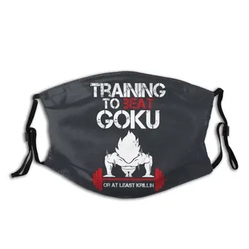 

Super Saiyan Goku Dragon Bodybuilding Reusable Face Mask Print Dust Mask Protection Cover Respirator Mouth Muffle