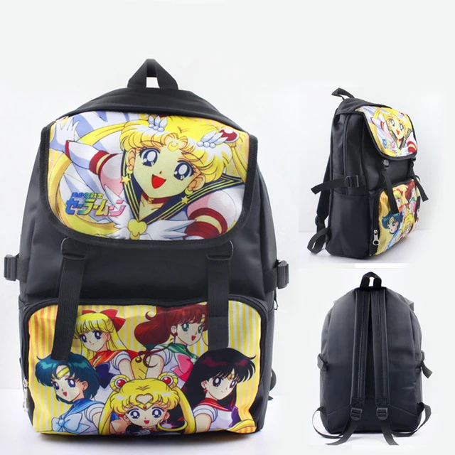 Повседневный Рюкзак Sailor Moon Водонепроницаемый Школьный рюкзак с цветным