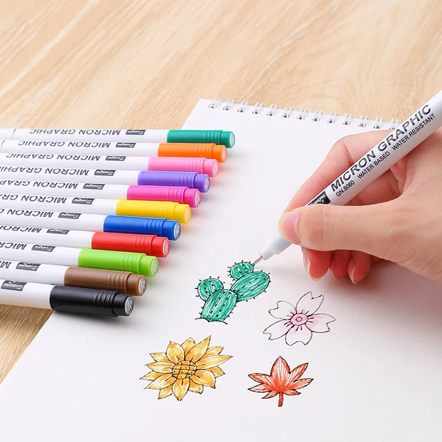 10pcs Promotional Cheap Marker Pen Good Quality Drawing Sketch