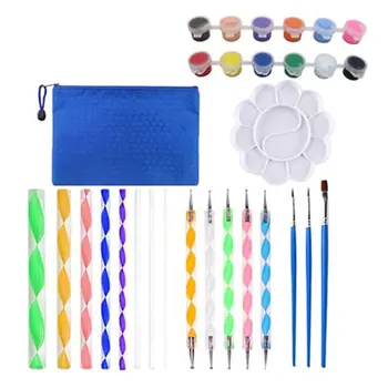 

30pcs Mandala Dotting Tools for Painting Rock Stone Ceramic Brush Acrylic Paint L41F
