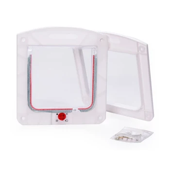 

Safe 4-way Lockable Pet Cat/Dog Door Extra Large Locking Flap Frame Screen