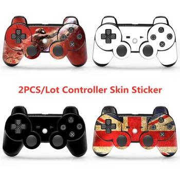 

2PCS/LOT Style Protector Vinyl Skin Sticker For PS3 and for ps3 slim 2pc Controllers Controle Decal Gamepad Cover