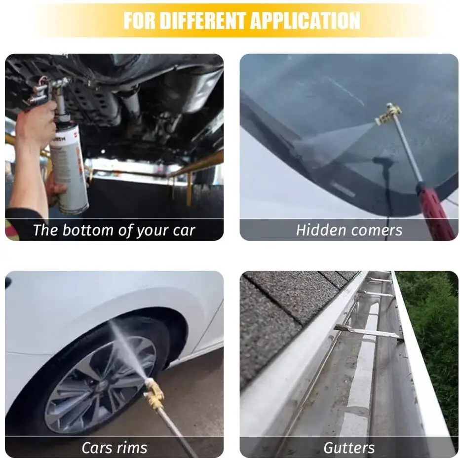 Pivoting Coupler With 1/4" Quick Connection Pressure Washer Attachment 4500 PSI Gutter Cleaner pressure washer attachment