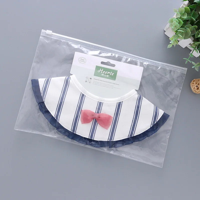 Infant Baby Bib Princess Lace Side Decoration 360 Degree Round Children's Burp Baby Saliva Towel (2)