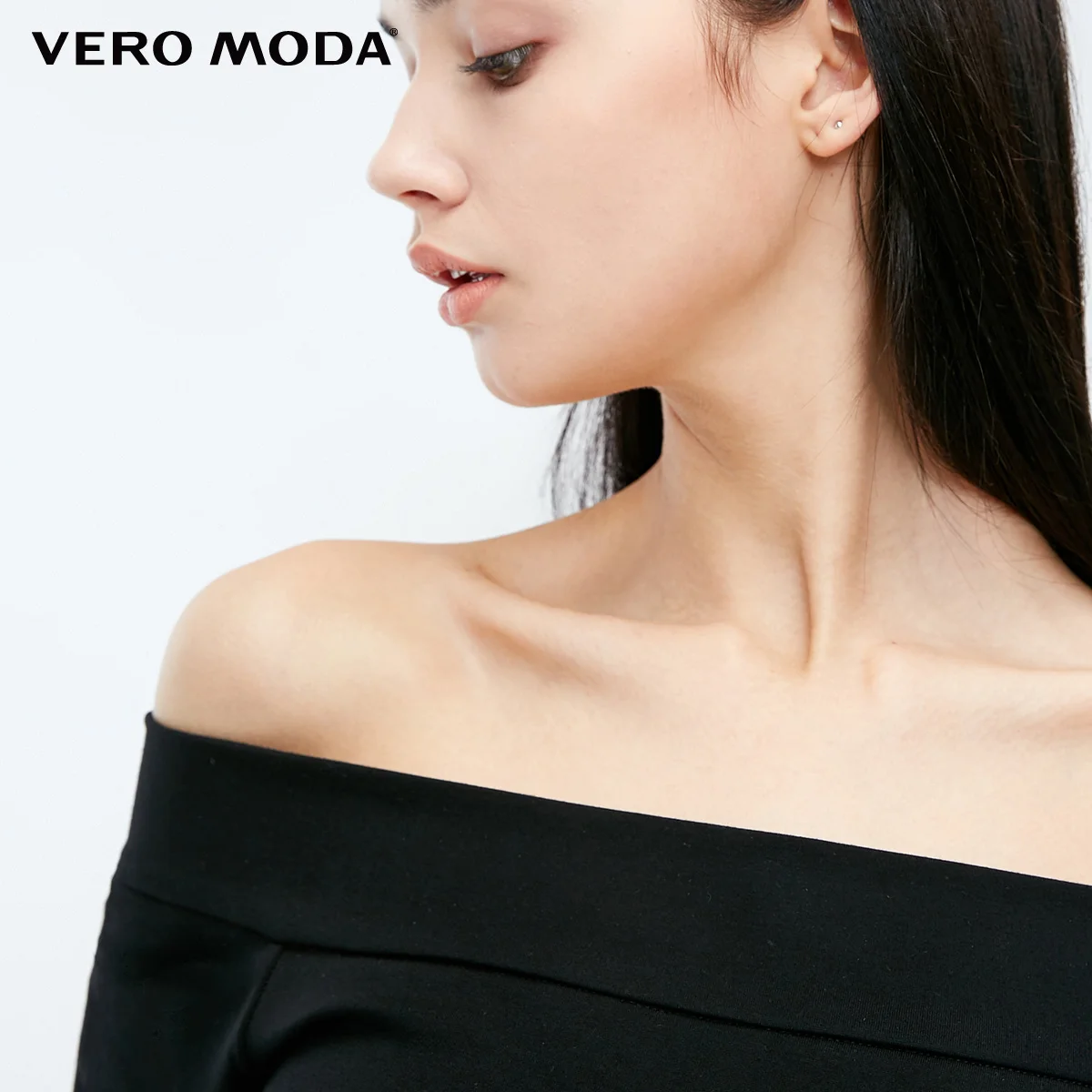 Vero Moda женское Плиссированное Платье с принтом лодочкой и 3/4 рукавами в горошек | 31837C535