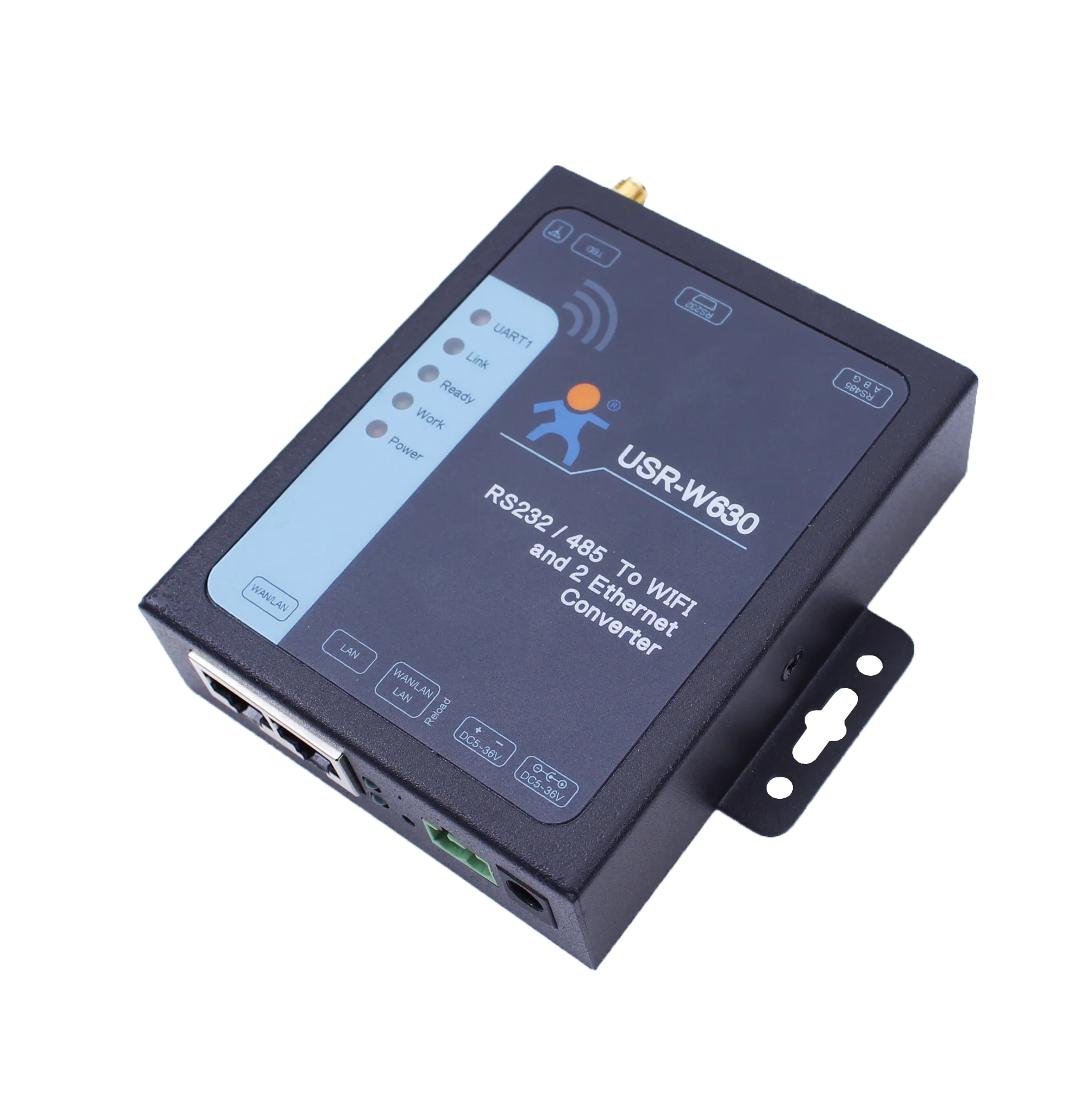 USR-W630 промышленный серийный к wifi и Ethernet конвертер Sup порты 2 Ethernet порты, Modbus RTU