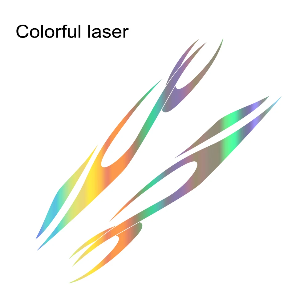 Colorful Laser 2 шт. дверные боковые виниловые наклейки на машину пленка Авто стильная графика наклейки украшения тела автомобилей Стайлинг автомобиля Принадлежности для тюнинга - Color Name: Colorful Laser